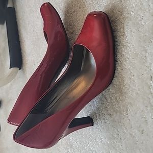 Red Heels Me Too Brand Patent Leather